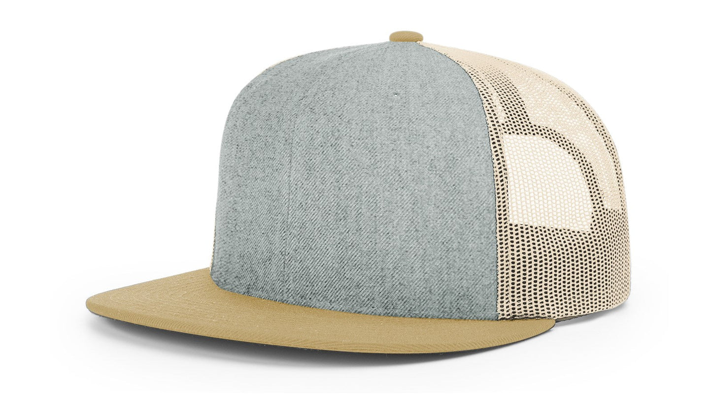 Richardson 511 Wool Blend Flat Bill Trucker Hat, Snapback - Blank