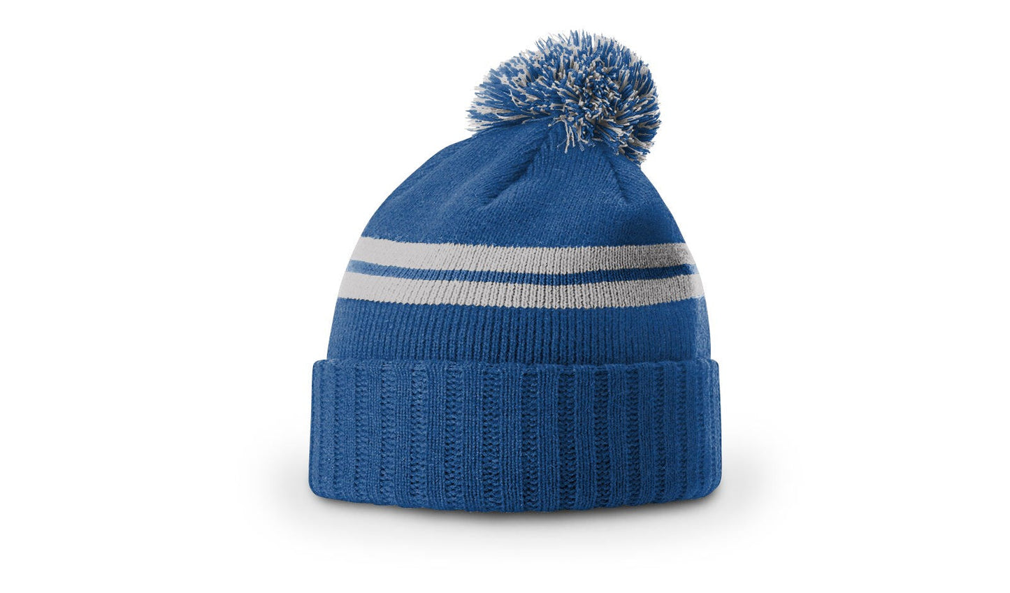 Richardson 135 Short Pom Knit Beanie - Blank