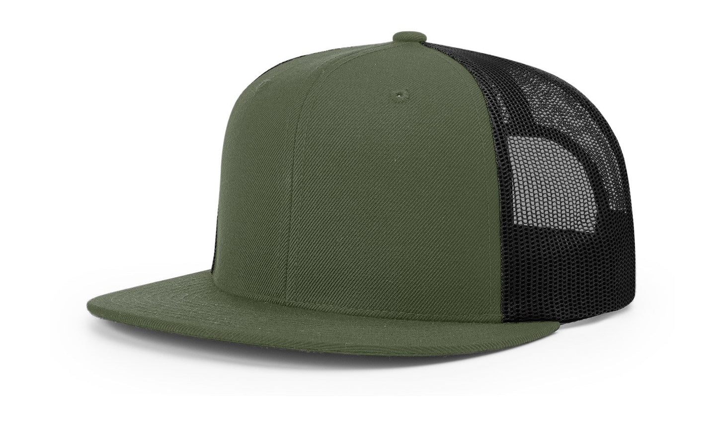 Richardson 511 Wool Blend Flat Bill Trucker Hat, Snapback - Blank