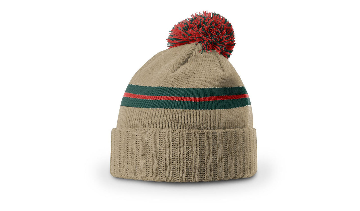 Richardson 135 Short Pom Knit Beanie - Blank