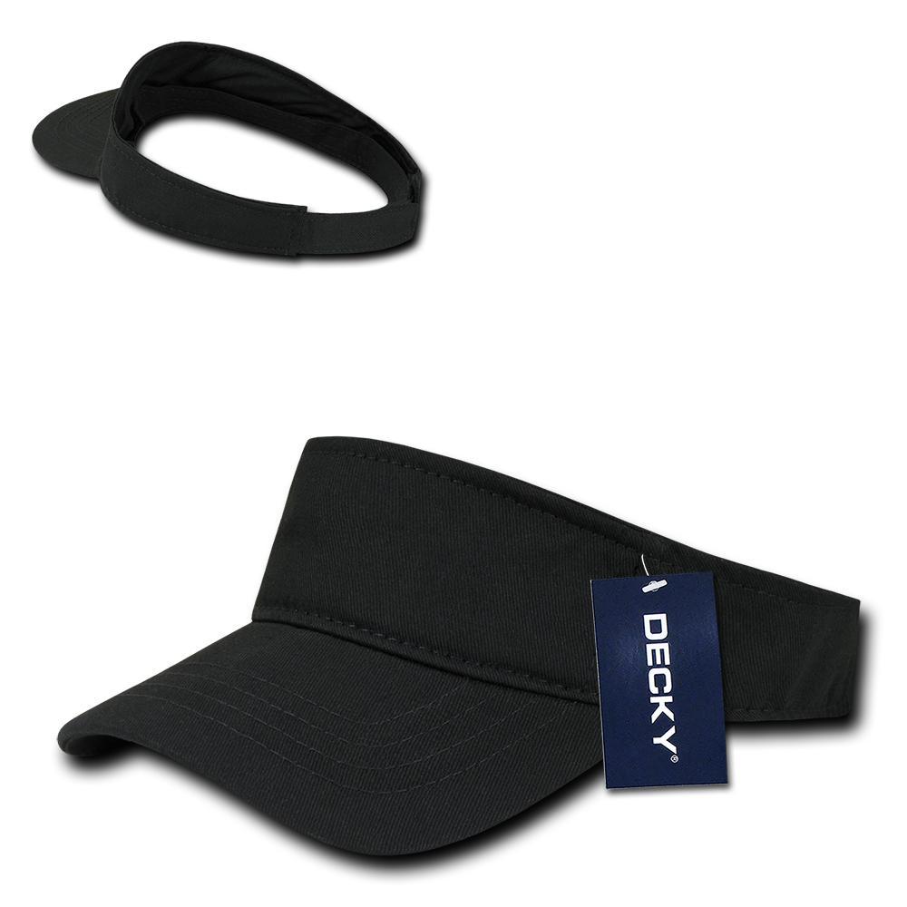 Wholesale Bulk Blank Sports' Visors - Decky 3001 - Black