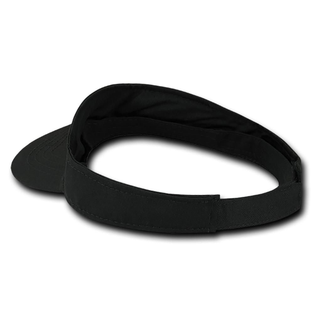 Wholesale Bulk Blank Sports' Visors - Decky 3001 - Black